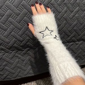 PJ Salvage White Star Fingerless Gloves